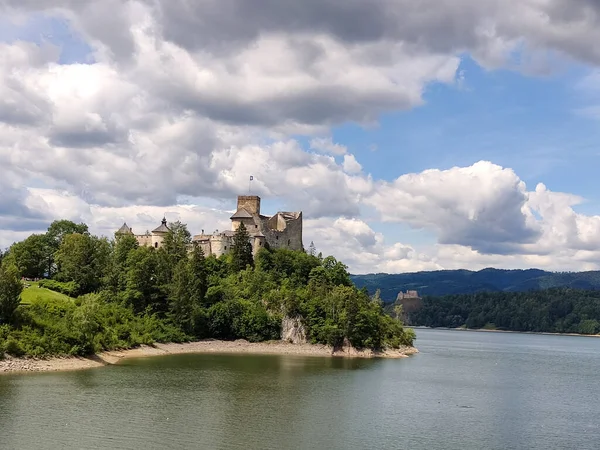 Niedzica Castle Also Known Dunajec Castle Lake Czorsztynin Pieniny Mountains — Foto Stock