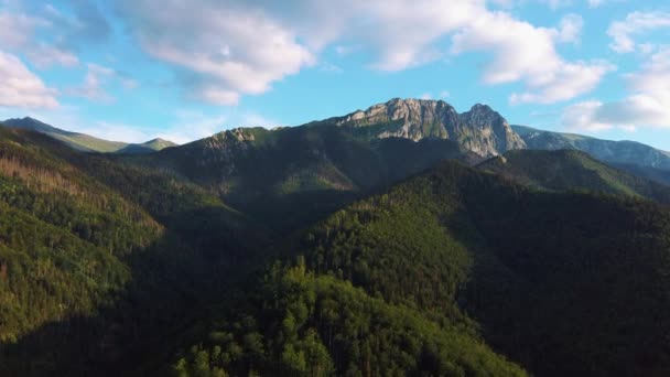 Tatra Mountains National Park Пешеходная Тропа Вершине Горы Сарния Скала — стоковое видео