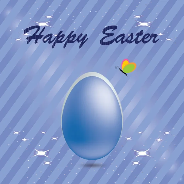 popo ile mavi çizgili arka plan Paskalya yortusu yumurta