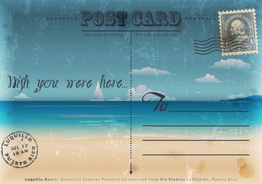 Vintage summer postcard. clipart