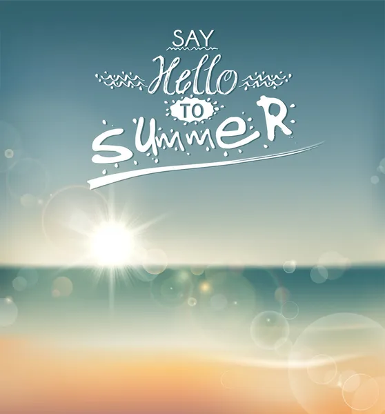 Say Hello to Summer — Stock Vector