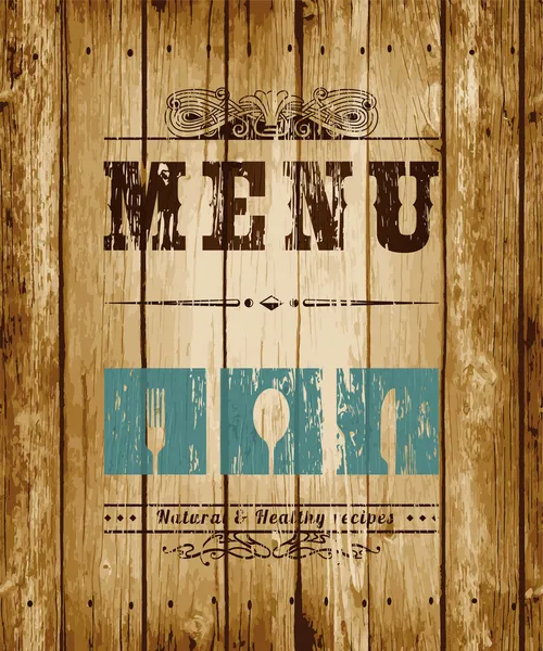 Cartão de menu decorativo . — Vetor de Stock