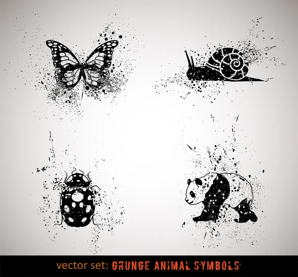 Kiválasztott szutykos állatok jelkép/ikonok — Stock Vector