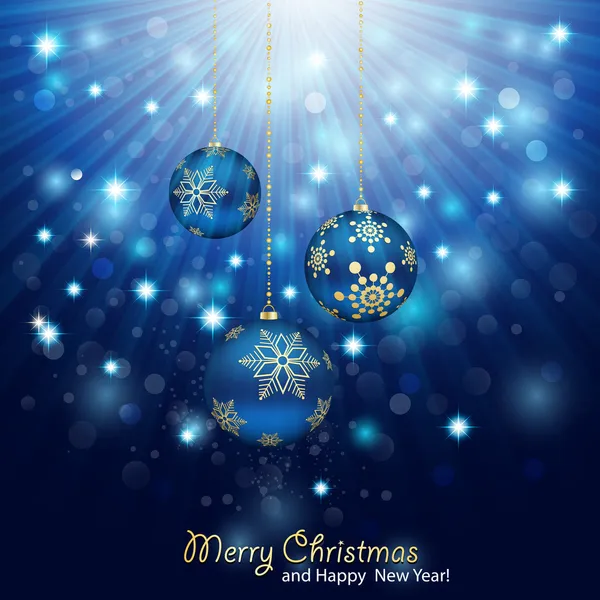 Blue Christmas Background — Stock Vector