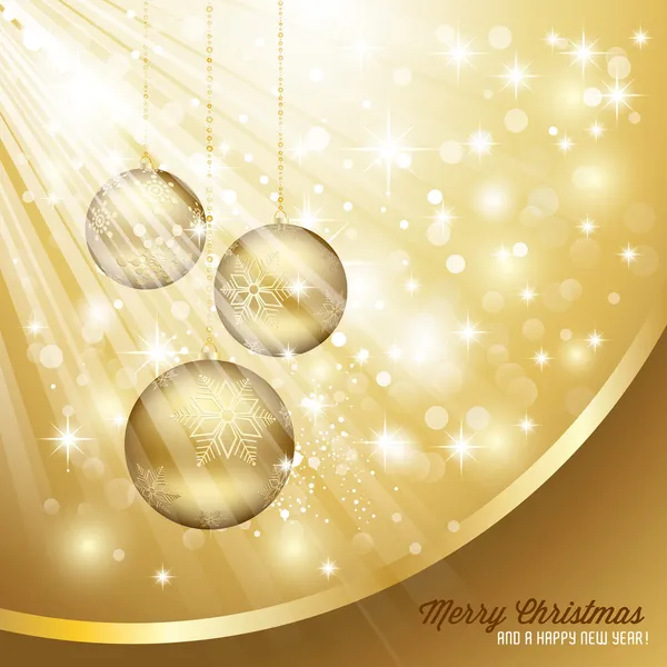 Gold Christmas Background — Stock Vector