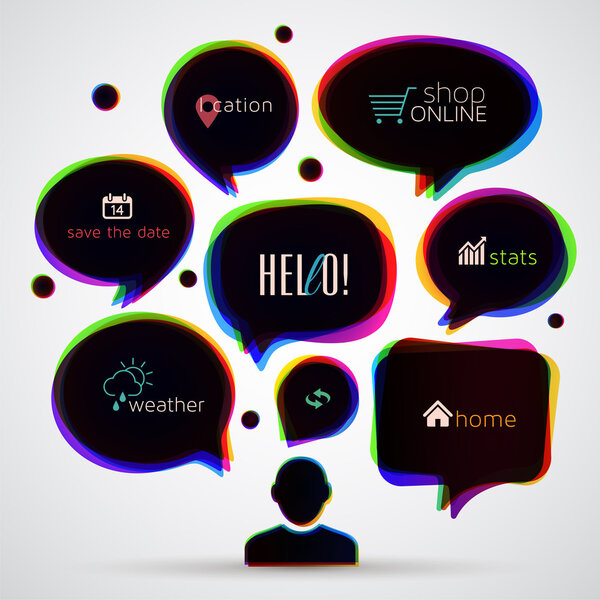 Web Template Speech Bubbles
