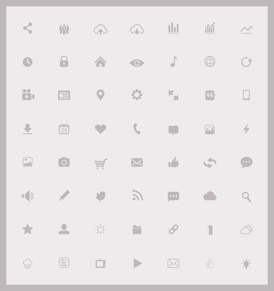 Set of web and mobile icons