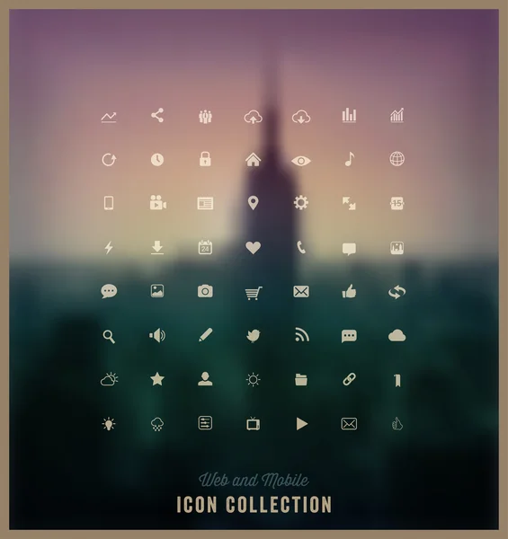 Colección de iconos web y móviles — Vector de stock