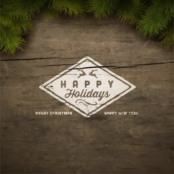 Happy holidays sign background — Stock Vector