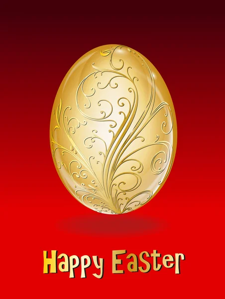 Huevo de Pascua dorado — Archivo Imágenes Vectoriales