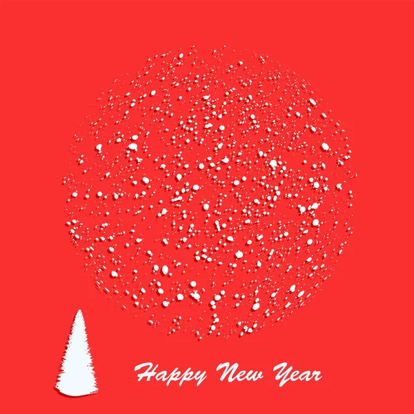 Fond Salutation Nouvel Rouge Avec Éclaboussures Blanches Vecteur Noël — Image vectorielle