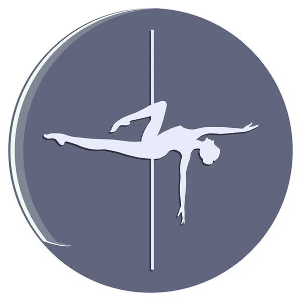 Yoga Ejercicio Polo Icono Vector Deporte Actividades Activas Casa Logotipo — Vector de stock