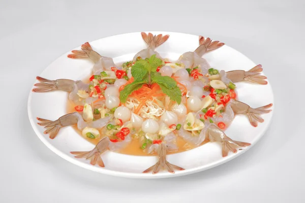 大虾沙拉 — 图库照片