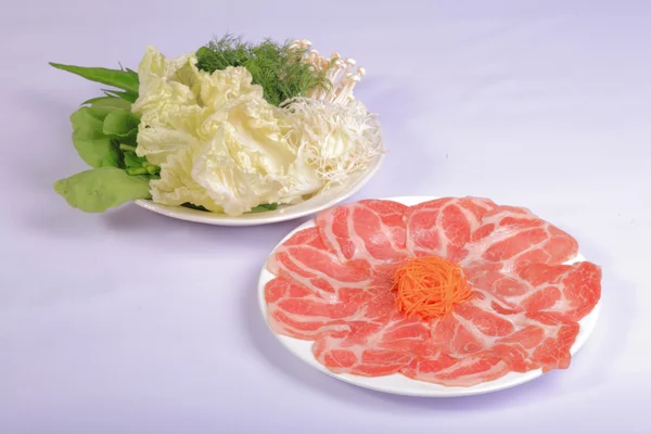 Raw beef and Vegetables — Stock Photo, Image