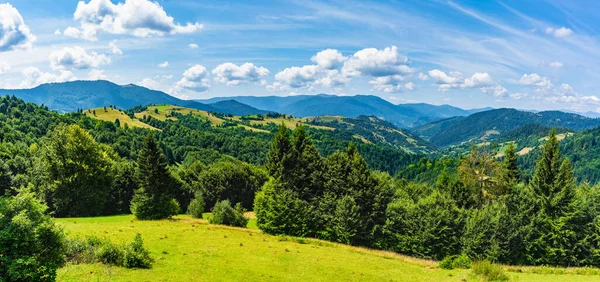Yaz dağlarında panoramik manzara.