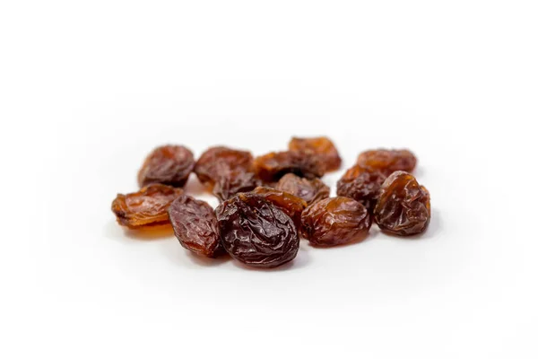 Raisins White Background Dried Seedless Grapes Isolated Raisin — стоковое фото