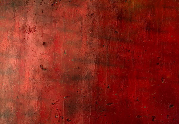 Red painted concrete wall , Cement wall, cement texture background for design, Abstract red texture. Old wall painted in red. Grunge texture background, soft focus