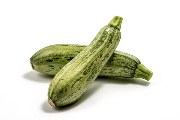 Fresh Cut Zucchini Isolated White Background Clipping Path Design Element — Stock Photo, Image