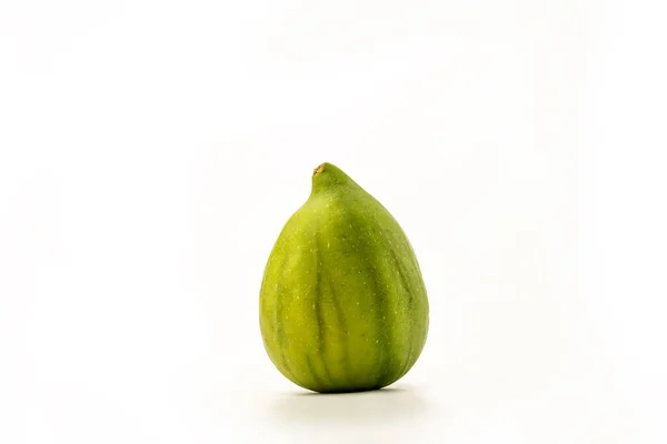 Ripe Green Figs White Background Clipping Path Included — Stock Photo, Image