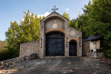 Orthodox Christian Monastery. Serbian Monastery of the Assumption of the Blessed Virgin Mary (Uspenje Presvete Bogorodice). 14th century monastery located on Kablar mountain, Serbia, Europe