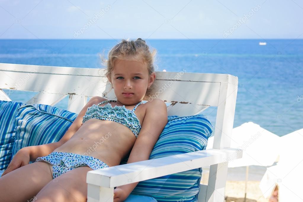 Girl in the beach bar