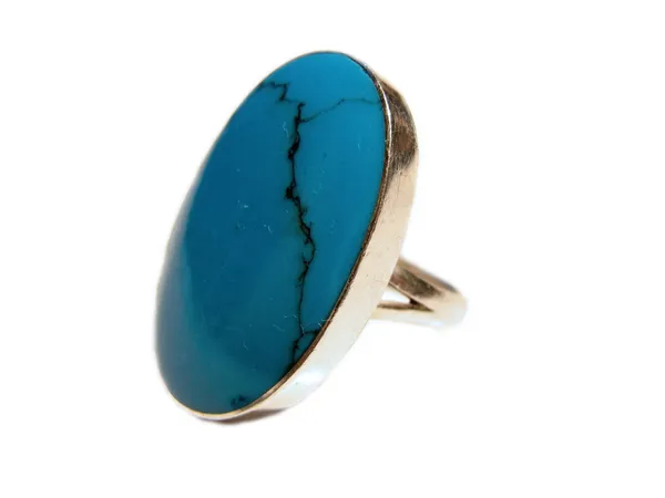 Blue turquoise ring — Zdjęcie stockowe