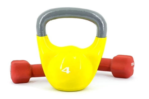 Dumbel and weights — Stock Photo, Image
