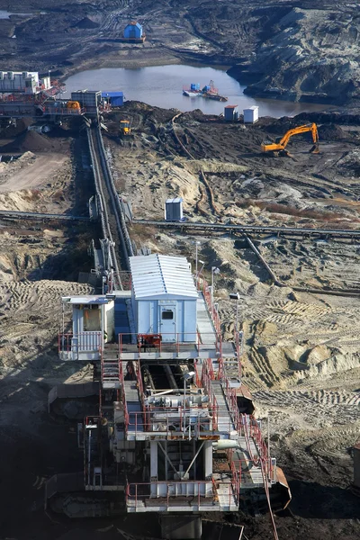 Открытый угольный рудник — стоковое фото