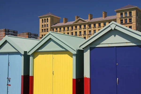 Brighton-ban színes kabinok — Stock Fotó