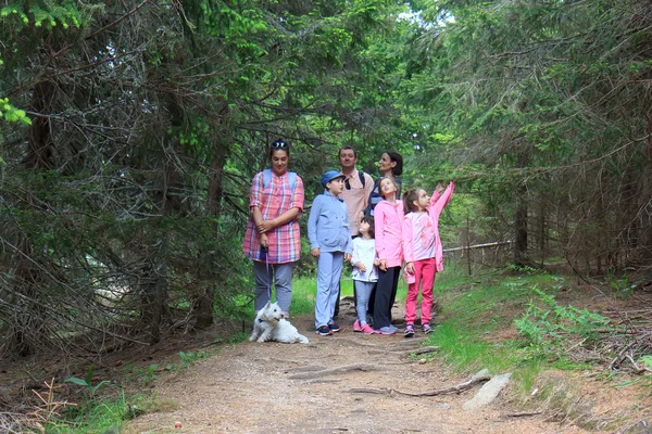 Family on the hiking — Stock Photo, Image