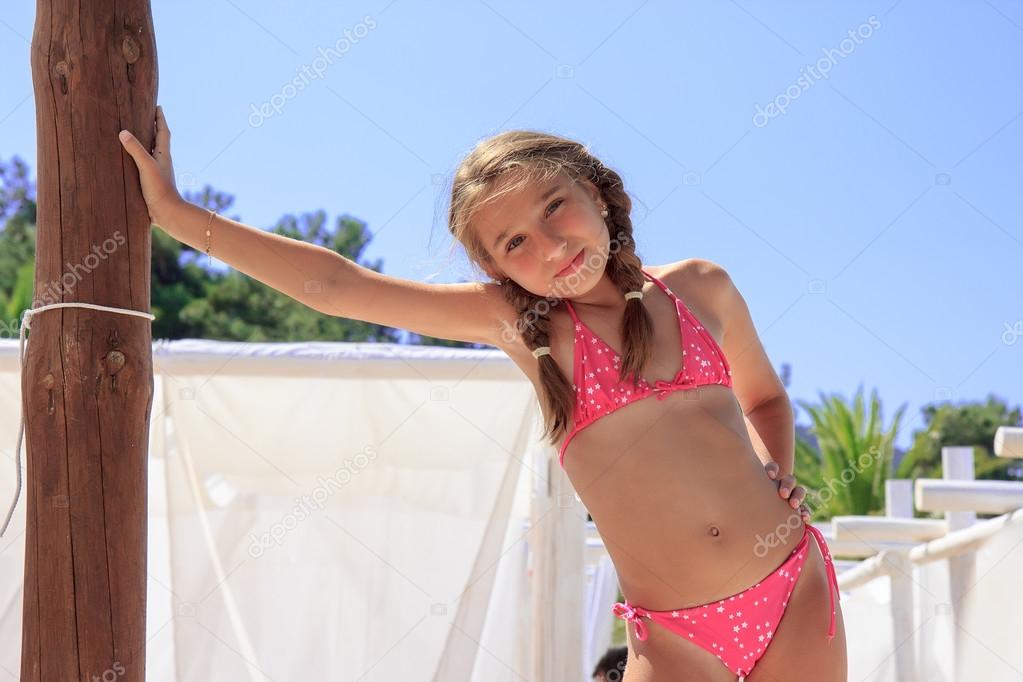Girl in the tropical resort