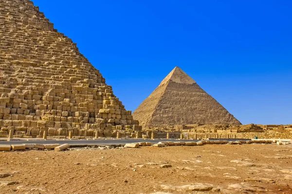 Utsikt Över Pyramiderna Giza Kairo Egypten — Stockfoto