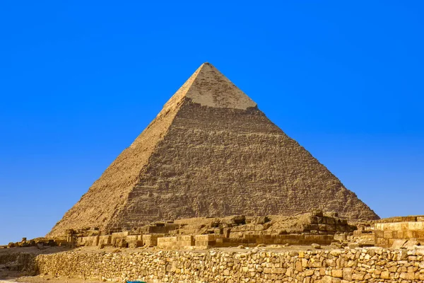 位于埃及凯拉罗的Khafre金字塔或Chephren金字塔 — 图库照片