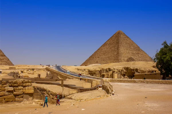 Stora Pyramiden Giza Kairo Egypten — Stockfoto