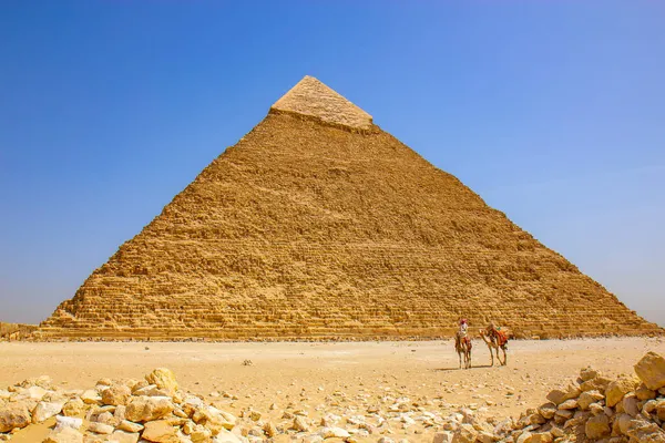 Pirâmide Kafre Gizé Cairo Egito — Fotografia de Stock