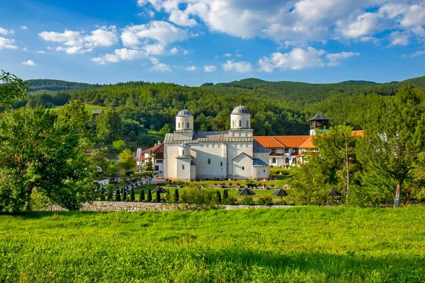 Veduta Del Monastero Serbo Ortodosso Situato Vicino Prijepolje Serbia — Foto Stock