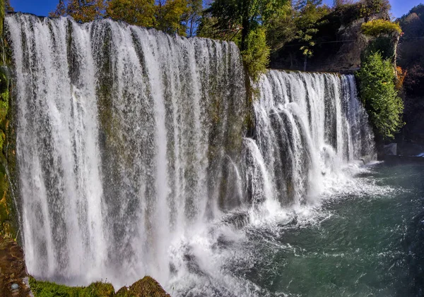 Famous Jajce Waterfall Bosnia Herzegovina — Foto Stock