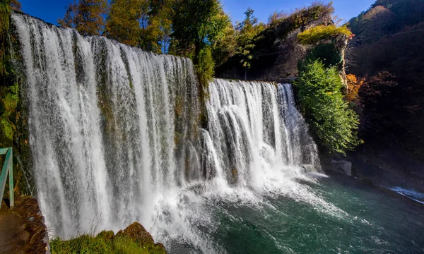 Famous Jajce Waterfall Bosnia Herzegovina — Foto Stock