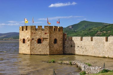 Tower in thw Danuber river- Golubac fortress in Serbia
