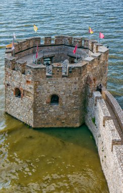 Tower in thw Danuber river- Golubac fortress in Serbia