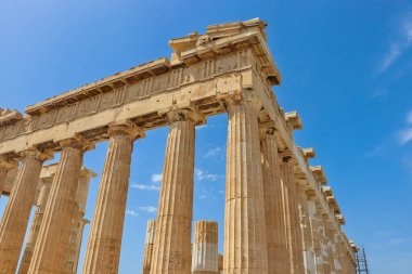 Detal from the acropolis in Athens in Greece