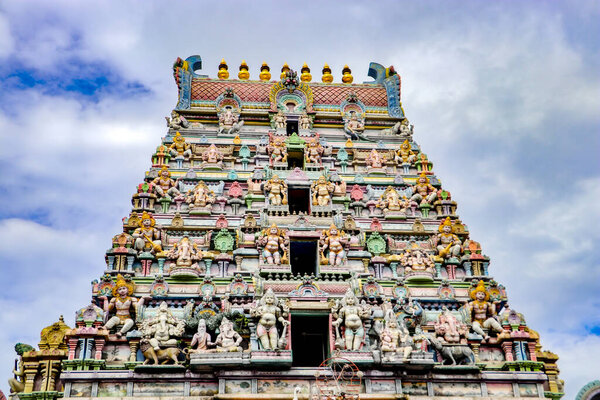 View of the Hindu Temple in Victoria Seychelles