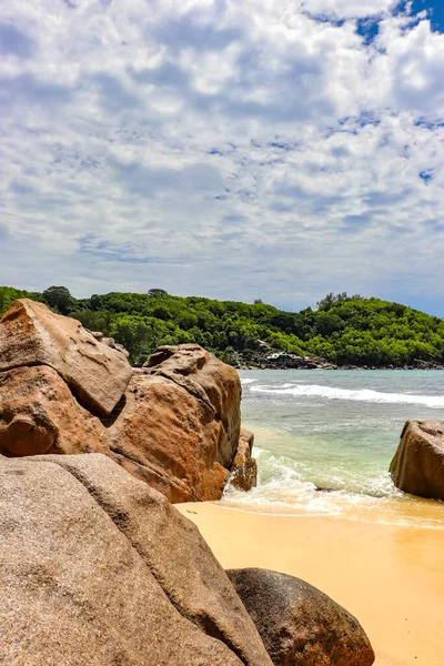 View Beach Seychelles Island — Foto de Stock