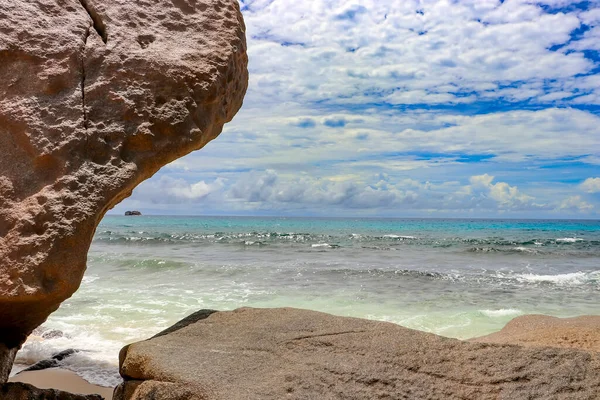 View Beach Seychelles Island — Fotografia de Stock