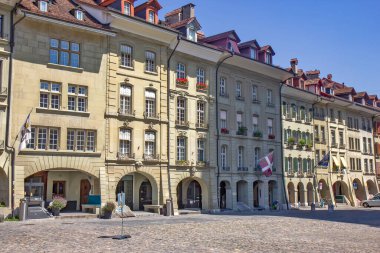View of the buildings on the Munsterplatz in Bern - Switzerland