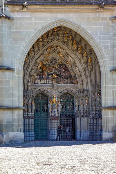 Bern Minster Swiss Reformed Cathedral Old City Bern Switzerland — Stock fotografie