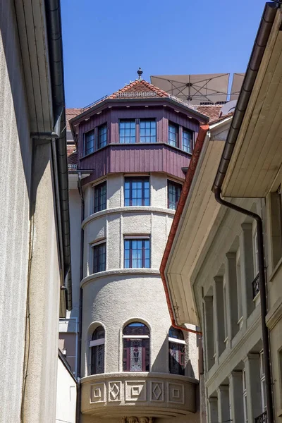 View Buildings Narrow Streets Bern Switzerland — 图库照片