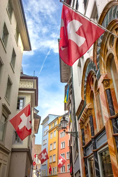 スイスのチューリッヒの通りの眺め — ストック写真