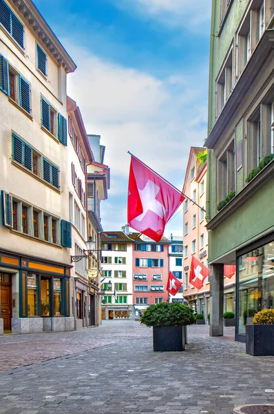 スイスのチューリッヒの通りの眺め — ストック写真