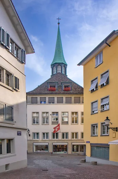 Vista Igreja Augustinerkirche Zurique Suíça — Fotografia de Stock